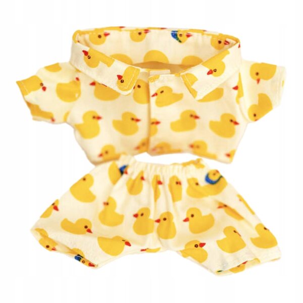 Kleidungsset für 20-cm-Puppen mit gelbem Entenkleid, weich und leicht zu reinigen