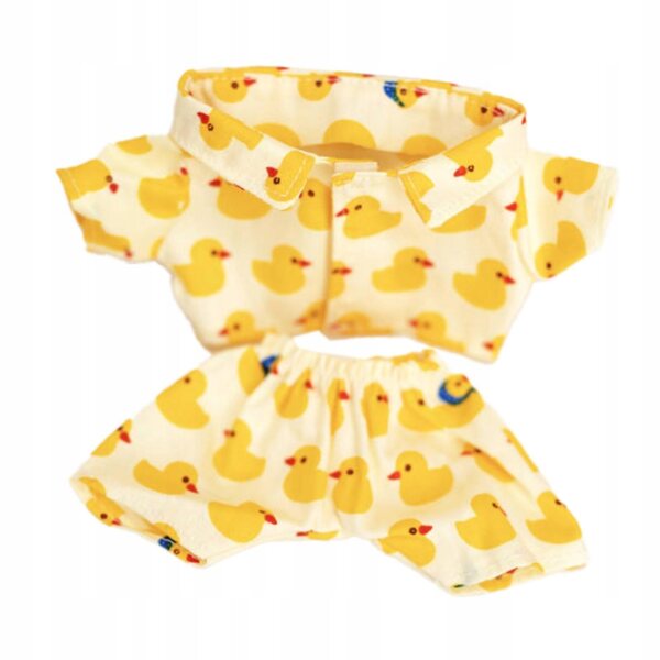 Kleidungsset für 20-cm-Puppen mit gelbem Entenkleid, weich und leicht zu reinigen