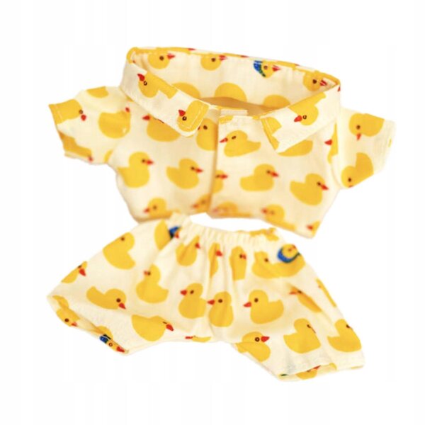 Kleidungsset für 20-cm-Puppen mit gelbem Entenkleid, weich und leicht zu reinigen