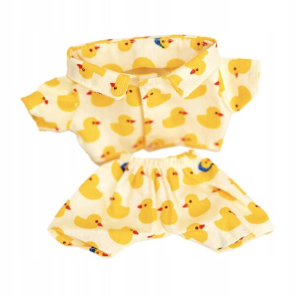 Kleidungsset für 20-cm-Puppen mit gelbem Entenkleid, weich und leicht zu reinigen