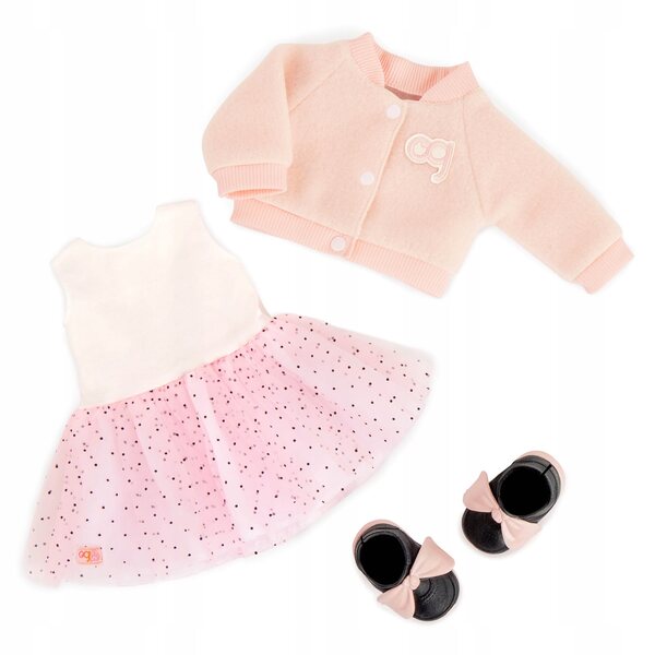 Set abbigliamento balletto Our Generation per bambole 46 cm con giacca rosa