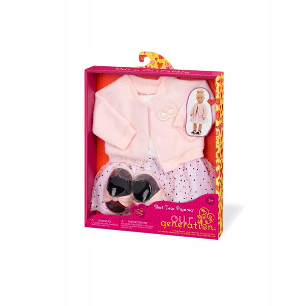 Set abbigliamento balletto Our Generation per bambole 46 cm con giacca rosa