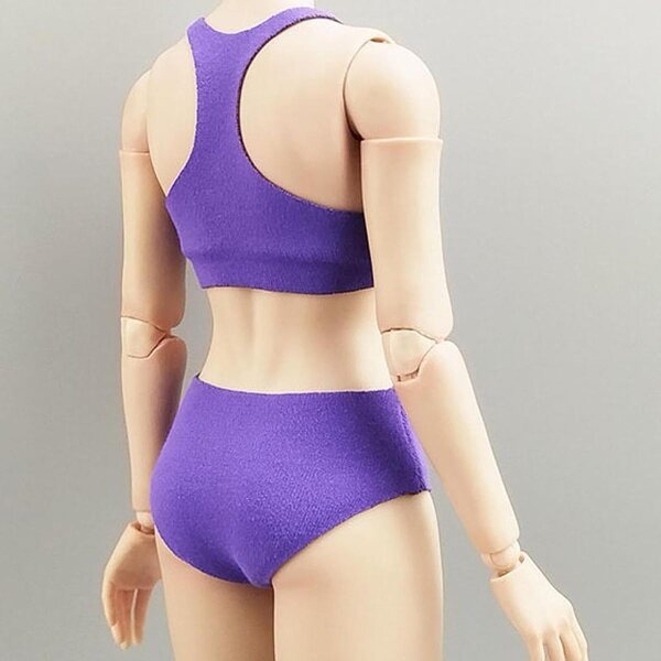 1/6 Miniatur-Unterwäscheset für Frauen in Lila für Actionfiguren und Puppen