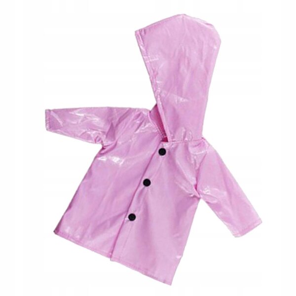 Impermeabile per bambole da 18 pollici, impermeabile con cappuccio, rosa