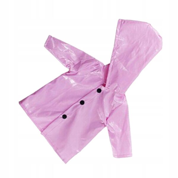 Impermeabile per bambole da 18 pollici, impermeabile con cappuccio, rosa