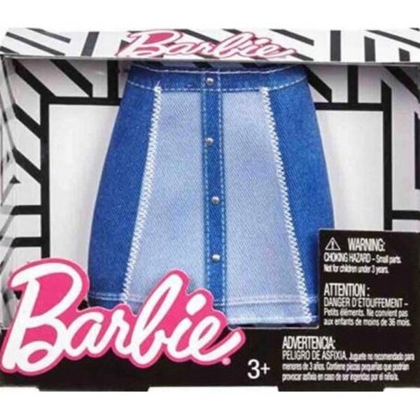 Barbie-Rock mit buntem LOVE-Aufdruck für Puppen, offizielles Modeaccessoire