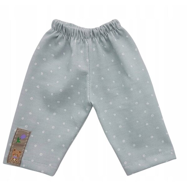 Graue Shorts mit Mustern für 30 cm große Puppen aus hochwertigem Stoff