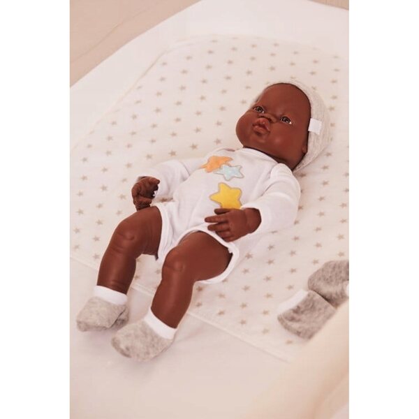 Bekleidungsset für Puppe 38-40 cm Miniland Weiß und Grau