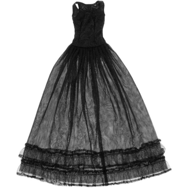 Abito da Cerimonia in Pizzo Nero per Bambole 1/3 BJD DZ - Elegante e Raffinato