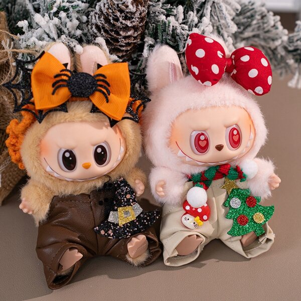 Kleidung für Labubu-Puppen für Halloween und Weihnachten, Größe 15-17 cm