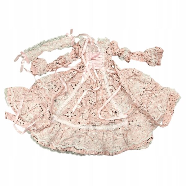 35 cm 1/3 BJD Puppenkleid, mehrfarbiges Stoff-Prinzessin-Kostüm