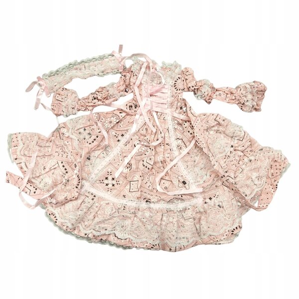 35 cm 1/3 BJD Puppenkleid, mehrfarbiges Stoff-Prinzessin-Kostüm
