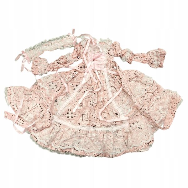35 cm 1/3 BJD Puppenkleid, mehrfarbiges Stoff-Prinzessin-Kostüm