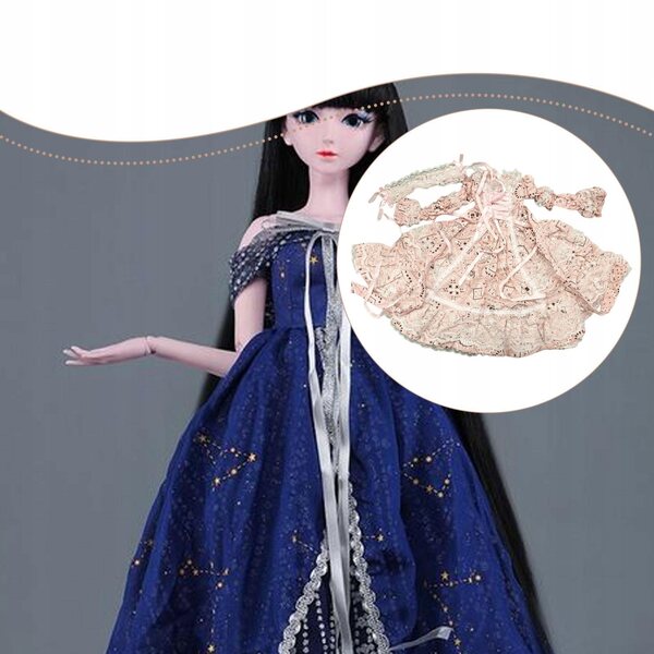 35 cm 1/3 BJD Puppenkleid, mehrfarbiges Stoff-Prinzessin-Kostüm