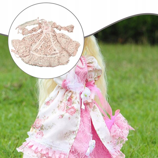 35 cm 1/3 BJD Puppenkleid, mehrfarbiges Stoff-Prinzessin-Kostüm