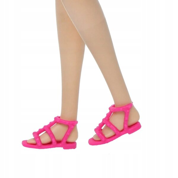 Flache rosa Sandalen für Barbie- und Steffi-Puppen, 29 cm, Kgedon