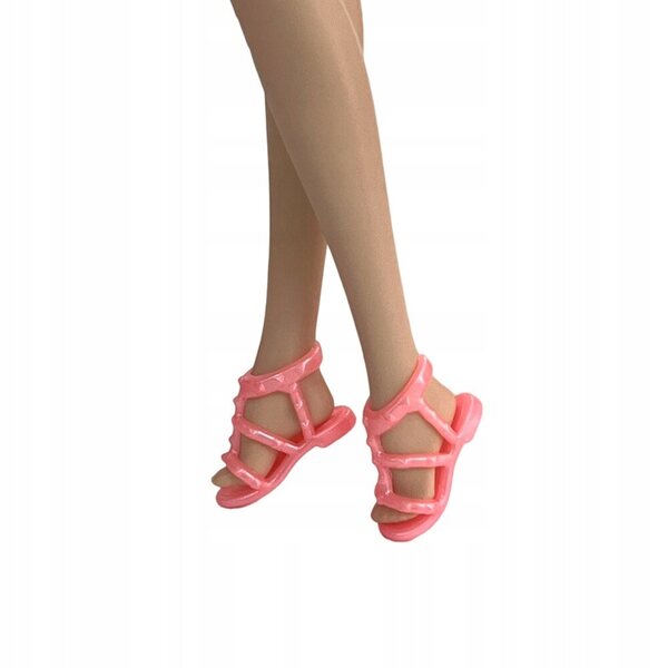 Flache rosa Sandalen für Barbie- und Steffi-Puppen, 29 cm, Kgedon