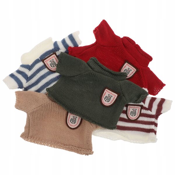 Set 5 maglioni colorati per orsi di peluche e vestiti per bambole resistenti