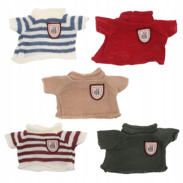 Set 5 maglioni colorati per orsi di peluche e vestiti per bambole resistenti