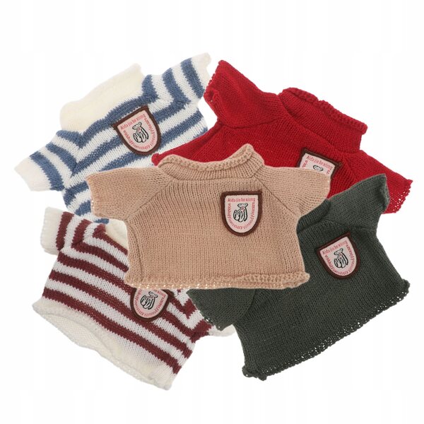 Set 5 maglioni colorati per orsi di peluche e vestiti per bambole resistenti