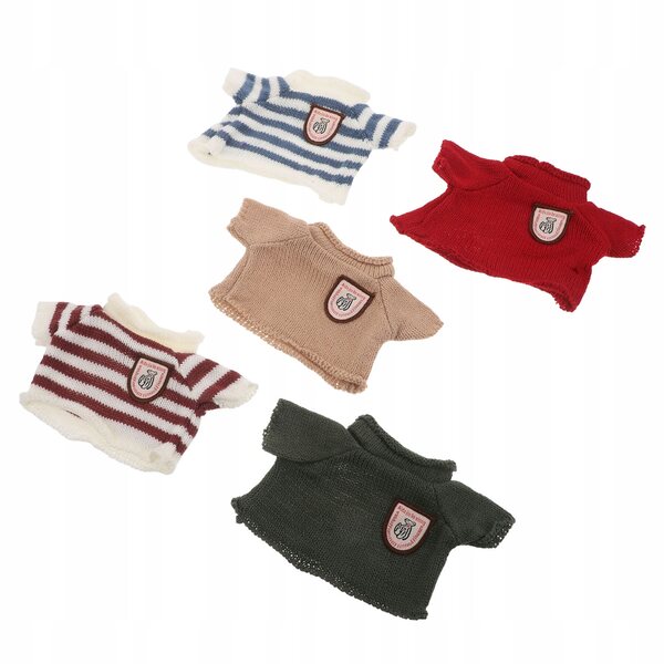 Set 5 maglioni colorati per orsi di peluche e vestiti per bambole resistenti