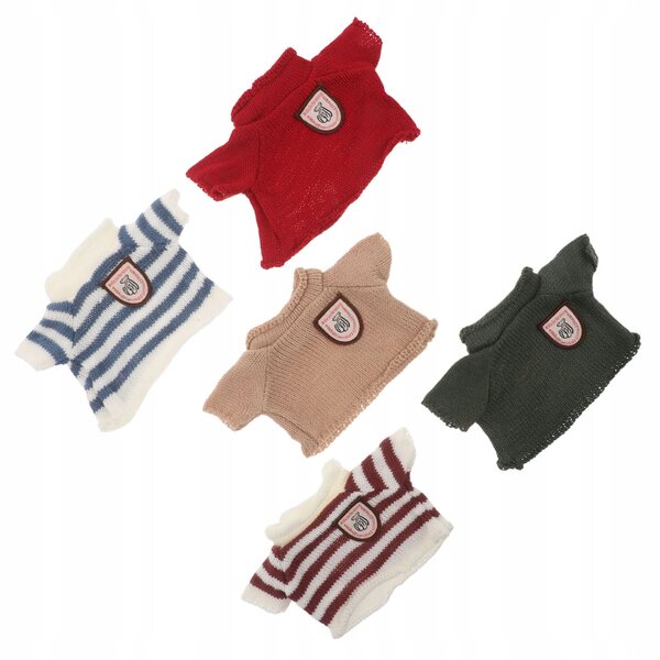 Set 5 maglioni colorati per orsi di peluche e vestiti per bambole resistenti
