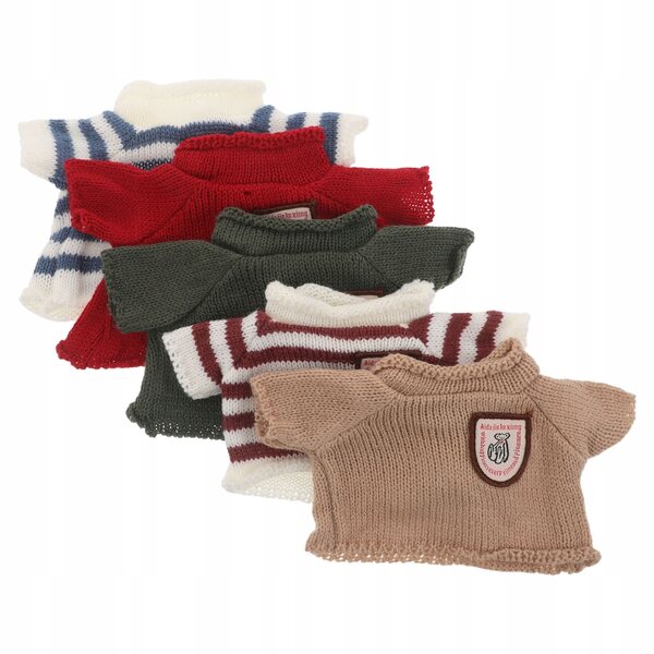 Set 5 maglioni colorati per orsi di peluche e vestiti per bambole resistenti