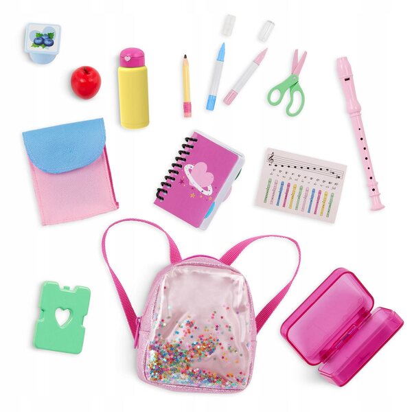Set Accessori Scuola per Bambole 46cm Our Generation con Zaino e Strumenti