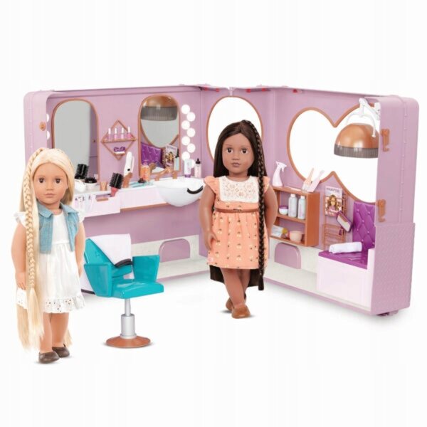 Il nostro parrucchiere di generazione su Ruote con Accessori Completi per Bambini 3+