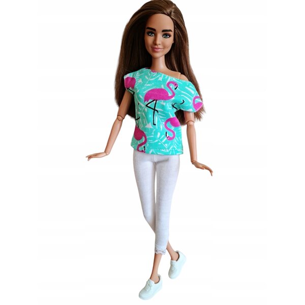 Completo per bambole: bluzka e leggings in tessuto moderno e morbido