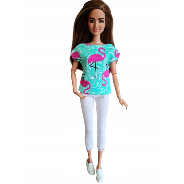 Completo per bambole: bluzka e leggings in tessuto moderno e morbido
