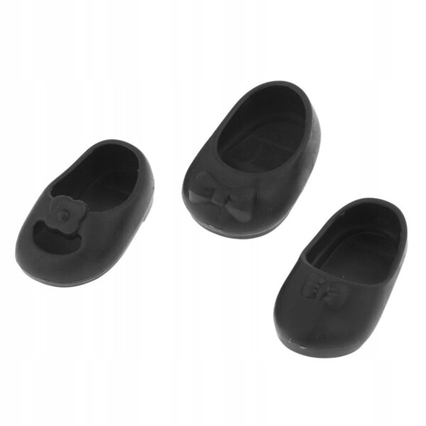 Set 3 paia scarpe e sandali neri per bambole Mellchan 25 cm qualità e stile