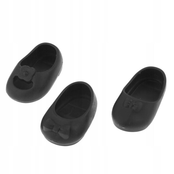 Set 3 paia scarpe e sandali neri per bambole Mellchan 25 cm qualità e stile