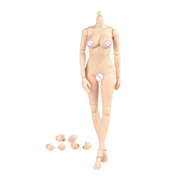Figurina femminile 1/6 senza cuciture con scheletro flessibile e 28 articolazioni