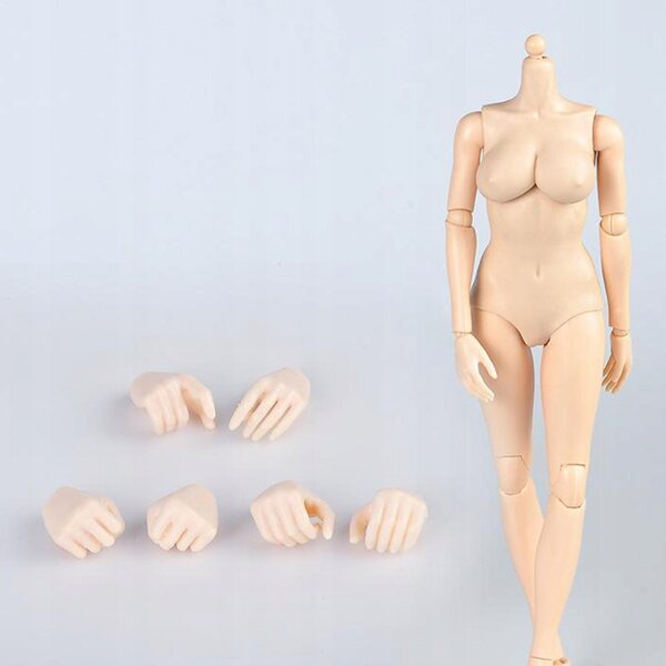 Figurina femminile 1/6 senza cuciture con scheletro flessibile e 28 articolazioni