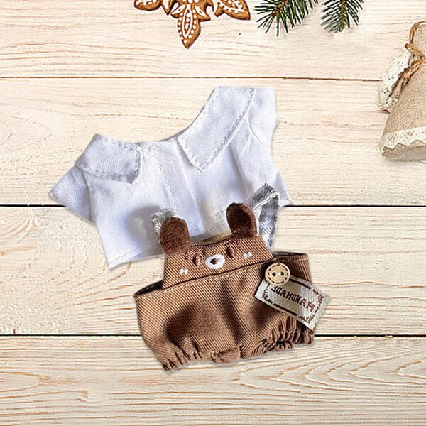Plüschkleidung für 15–17 cm große Puppen: modisch und bequem ohne Hut