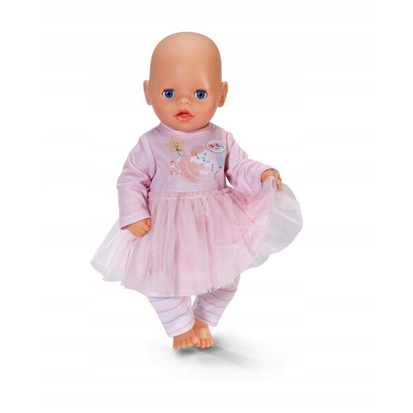 Abito Baby Born rosa chiaro, 36 cm – perfetto per bambole dai 3 anni