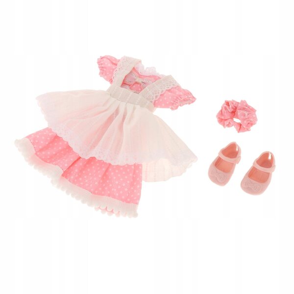 30-cm-Puppenoutfit mit Haarschmuck und Schuhen, Stil 3