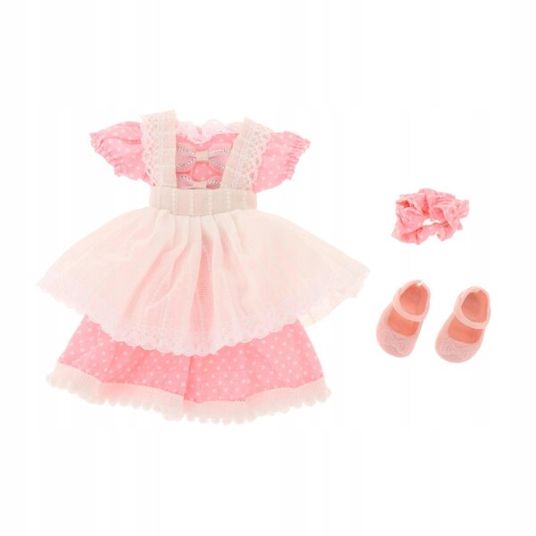 30-cm-Puppenoutfit mit Haarschmuck und Schuhen, Stil 3