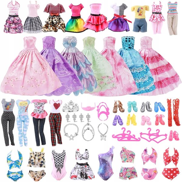 Set 32 Capi di Abbigliamento e Accessori per Bambole – Moda e Creatività Bambina