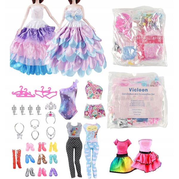 Set 32 Capi di Abbigliamento e Accessori per Bambole – Moda e Creatività Bambina