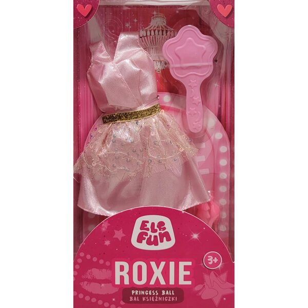 ELEFUN Roxie Kostüm Prinzessin Prom Rosa Kleid + Pinsel 3+