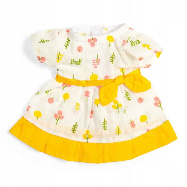 Bigjigs-Kleid mit gelbem Besatz für eine 25-cm-Puppe – Größe S