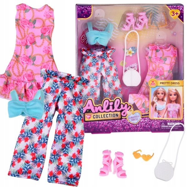 Sommerkleidungsset für Puppen mit modischer Mädchenkleidung und Accessoires