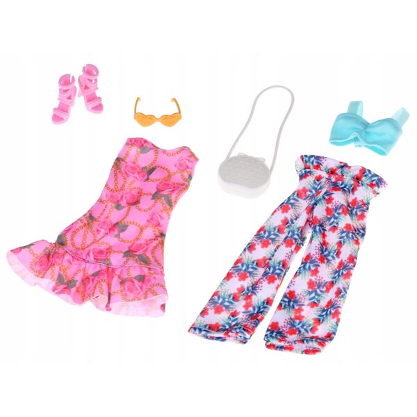 Sommerkleidungsset für Puppen mit modischer Mädchenkleidung und Accessoires