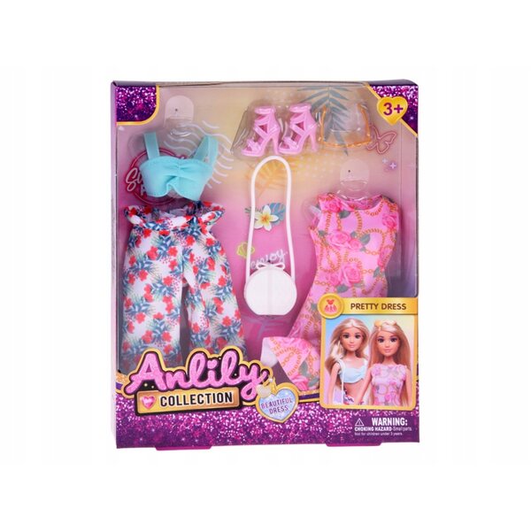 Sommerkleidungsset für Puppen mit modischer Mädchenkleidung und Accessoires