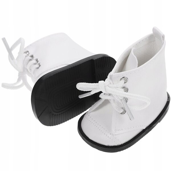 Mini Scarpe Bianche in PU per Bambole da 18 Pollici - Accessori Decorativi