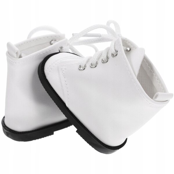 Mini Scarpe Bianche in PU per Bambole da 18 Pollici - Accessori Decorativi