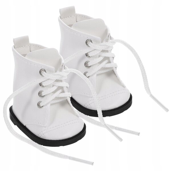 Mini Scarpe Bianche in PU per Bambole da 18 Pollici - Accessori Decorativi