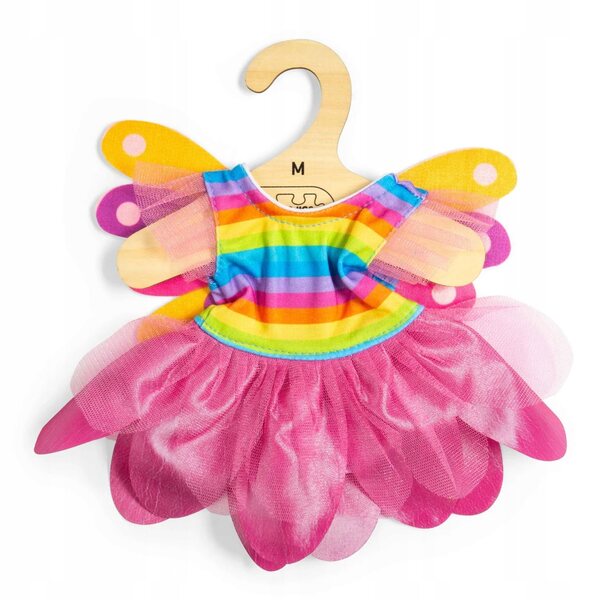 Regenbogen-Feenkleid für 30 cm große Puppe – Größe M Bigjigs Toys